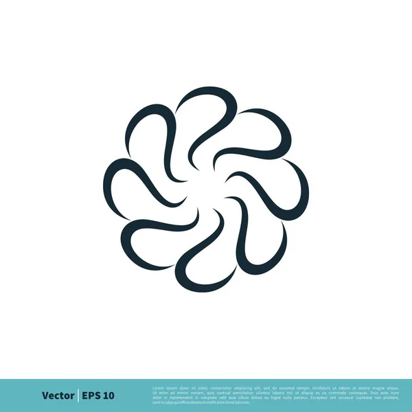 Blume Zierzeichen Logo Vorlage — Stockvektor