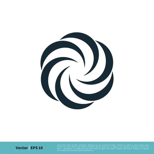 Modelo Logotipo Sinal Ornamental Flor — Vetor de Stock