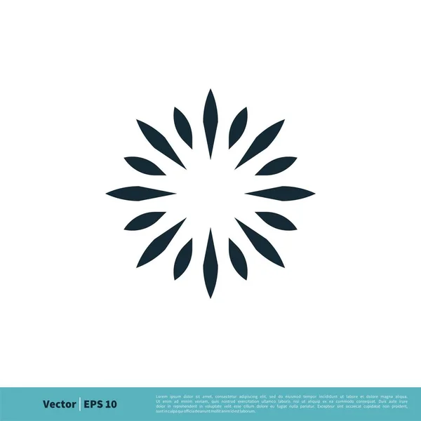 Modelo Logotipo Sinal Ornamental Flor — Vetor de Stock