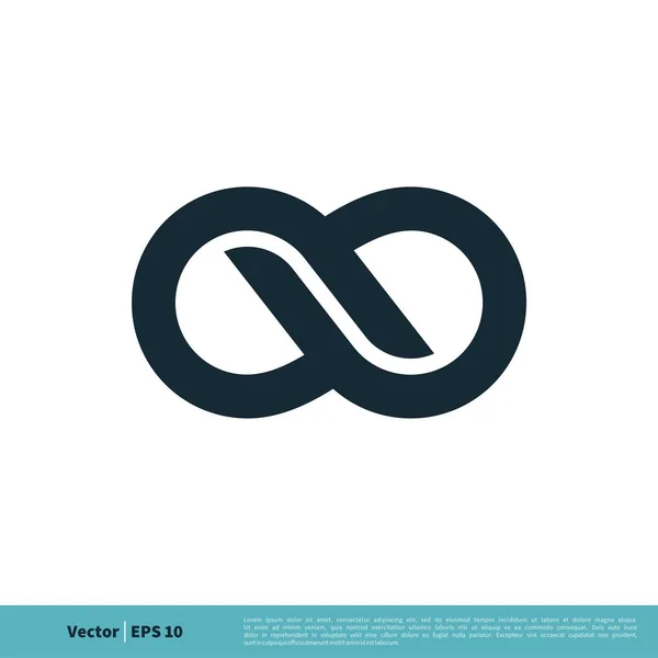 Pictograph Infinity Sign Логотип Шаблона — стоковый вектор