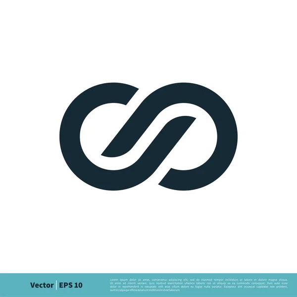 Pictograph Infinity Sign Логотип Шаблона — стоковый вектор