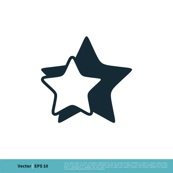 Estrella Simple Icono Vectorial Aislado Sobre Fondo Blanco — Vector de stock