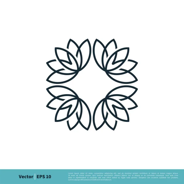 Fleur Simple Icône Vectorielle Isolé Sur Fond Blanc — Image vectorielle