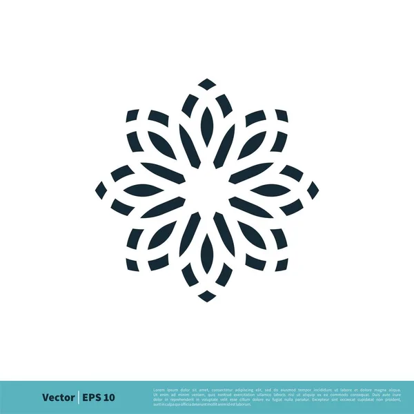 Шаблон Логотипа Цветочного Орнамента — стоковый вектор