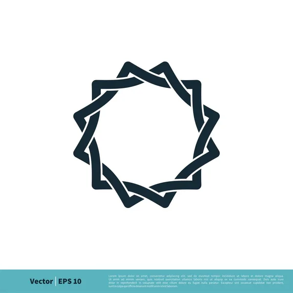 Redondo Icono Vector Simple Aislado Sobre Fondo Blanco — Vector de stock