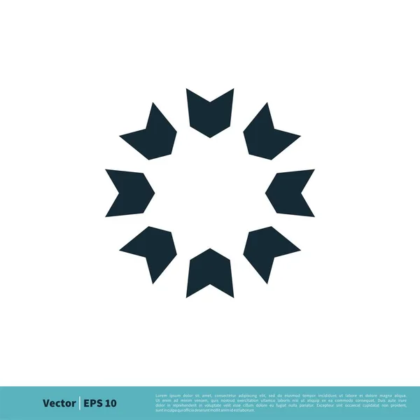 Abstrait Étoile Simple Icône Vectorielle Isolé Sur Fond Blanc — Image vectorielle