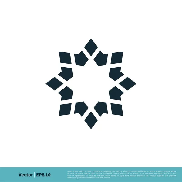 Estrella Abstracta Icono Vector Simple Aislado Sobre Fondo Blanco — Vector de stock