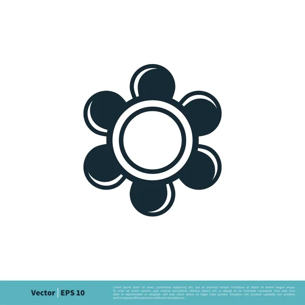 Modelo Logotipo Sinal Ornamental Flor — Vetor de Stock