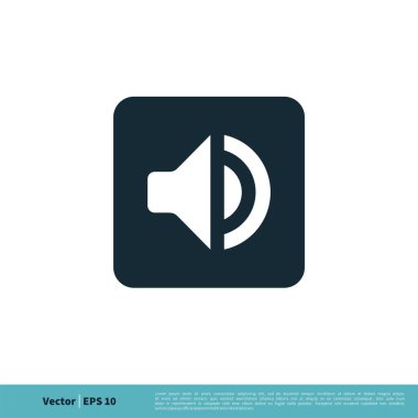 ses logosu basit vektör simgesi beyaz arka plan üzerinde izole