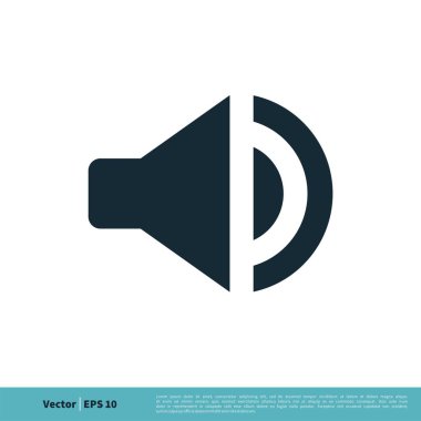 ses logosu basit vektör simgesi beyaz arka plan üzerinde izole