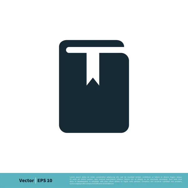 Logo Del Libro Icono Vector Simple Aislado Sobre Fondo Blanco — Vector de stock