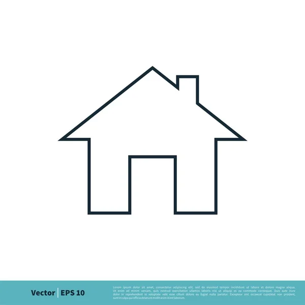 Logotipo Home Ícone Vetor Simples Isolado Fundo Branco — Vetor de Stock