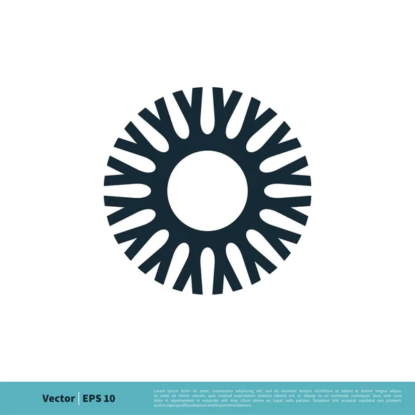 Logo Étoile Icône Vectorielle Simple Isolé Sur Fond Blanc — Image vectorielle