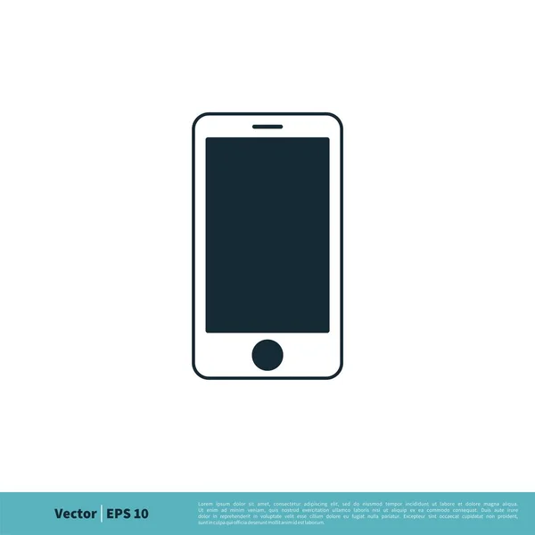 Логотип Смартфона Простая Векторная Иконка Белом Фоне — стоковый вектор