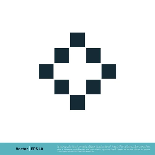 Logo Puntos Icono Vector Simple Aislado Sobre Fondo Blanco — Archivo Imágenes Vectoriales