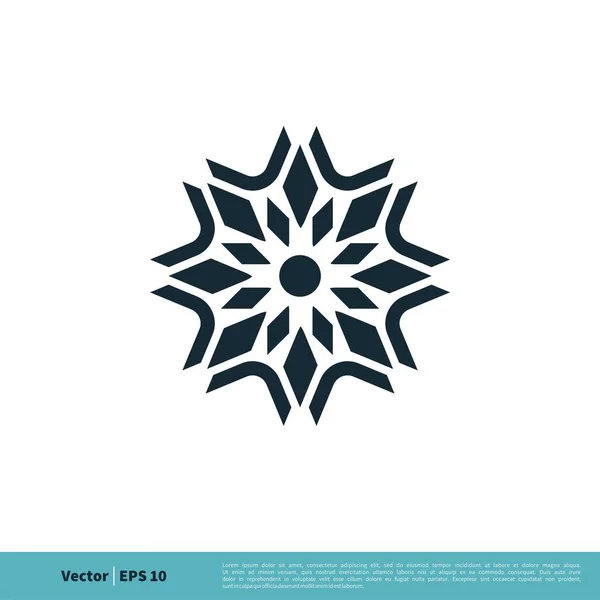 Logotipo Flor Ícone Vetor Simples Isolado Fundo Branco — Vetor de Stock