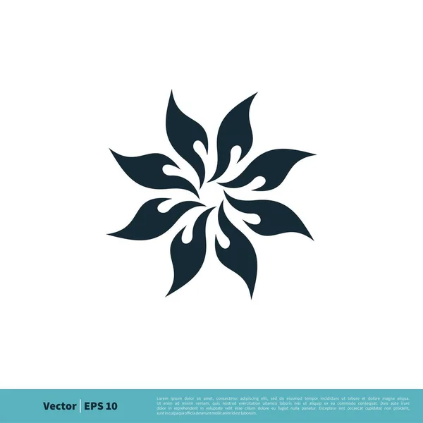 Logotipo Flor Ícone Vetor Simples Isolado Fundo Branco — Vetor de Stock