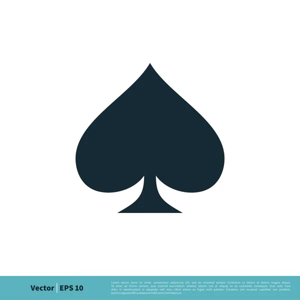 Glücksspielkarten Einfaches Vektor Symbol Isoliert Auf Weißem Hintergrund — Stockvektor