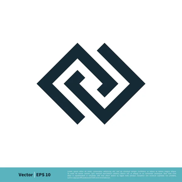 Logotipo Ícone Vetor Simples Isolado Fundo Branco — Vetor de Stock