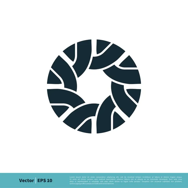 Lentille Simple Icône Vectorielle Isolé Sur Fond Blanc — Image vectorielle