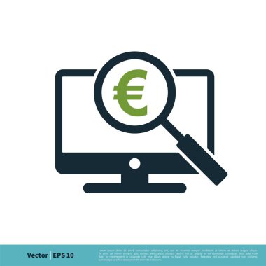 beyaz arka planda izole arama basit vektör simgesi ile monitör   