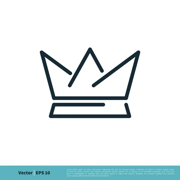 Corona Semplice Icona Vettoriale Isolata Sfondo Bianco — Vettoriale Stock