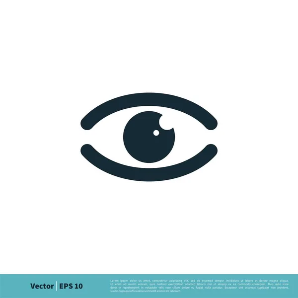 Eye Simple Vektor Symbol Isoliert Auf Weißem Hintergrund — Stockvektor