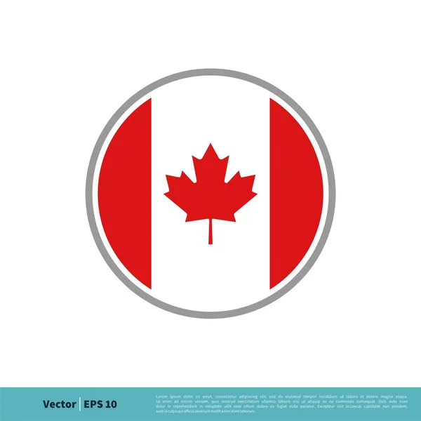 カナダの単純なベクトルアイコンは 白い背景に分離 — ストックベクタ