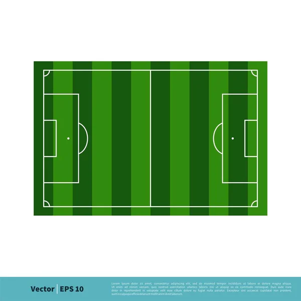 Campo Fútbol Icono Vector Simple Aislado Sobre Fondo Blanco — Vector de stock