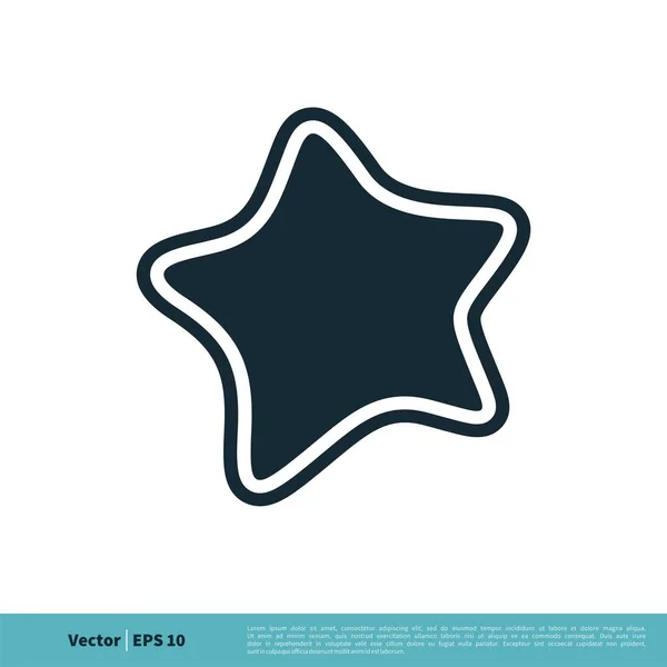 Звезда Простой Вектор Значок Изолирован Белом Фоне — стоковый вектор