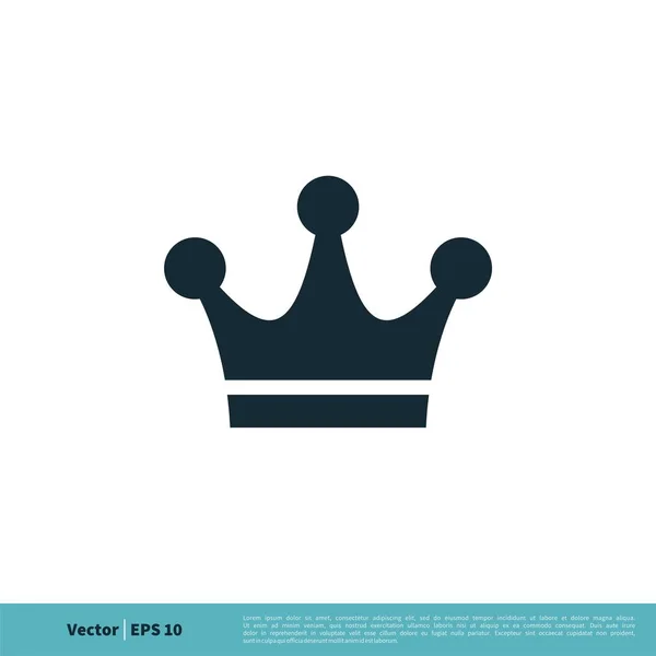 Krone Einfaches Vektorsymbol Isoliert Auf Weißem Hintergrund — Stockvektor