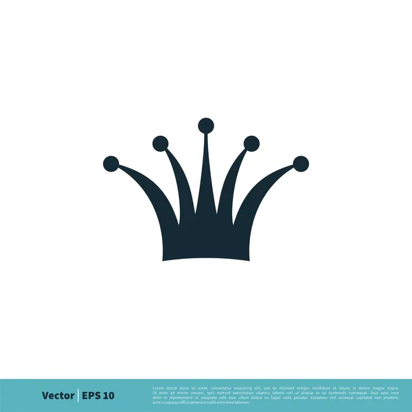 Corona Simple Icono Vectorial Aislado Sobre Fondo Blanco — Vector de stock