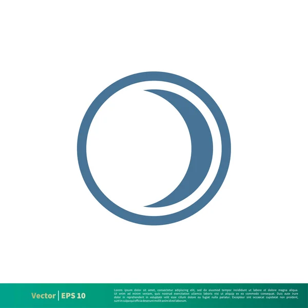 Moon Phase Simple Vector Icon Isolated White Background — Stock Vector