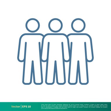kişiler beyaz arka planda yalıtılmış basit vektör simgesi   