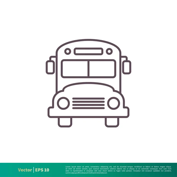 Bus Simple Icono Vectorial Aislado Sobre Fondo Blanco — Vector de stock