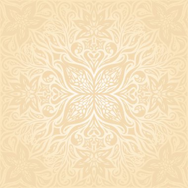 Çiçek Retro evlilik soluk şeftali düğün arka plan mandala tasarım davetiyesi trendy moda vintage tarzı