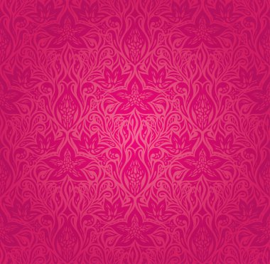 Kırmızı çiçekler, muhteşem dekoratif çiçek moda arka plan duvar kağıdı mandala tasarımı 