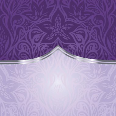 Menekşe çiçek vintage Dikişsiz desen arka plan tasarım