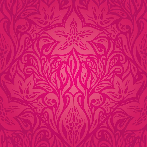 Modèle Conception Papier Peint Motif Vectoriel Rouge Floral Rétro Noël — Image vectorielle