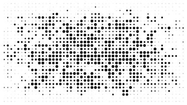 Noktalı resim arka plan noktalı. Noktalı resim efekti vektör desen. Beyaz arka plan üzerinde izole daire noktalar.