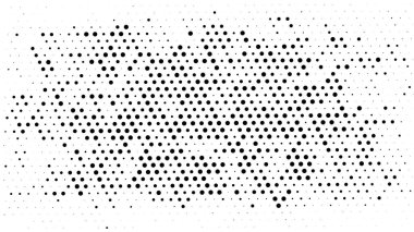 Noktalı resim arka plan noktalı. Noktalı resim efekti vektör desen. Beyaz arka plan üzerinde izole daire noktalar.