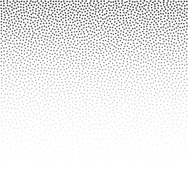Yarı ton noktalı arka plan benekli. Etkisi vektör desen noktalarla. Beyaz arka plan üzerinde izole kaotik daire noktalar.
