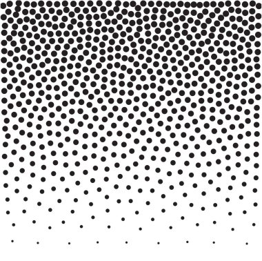 Yarı ton noktalı arka plan benekli. Etkisi vektör desen noktalarla. Beyaz arka plan üzerinde izole kaotik daire noktalar.