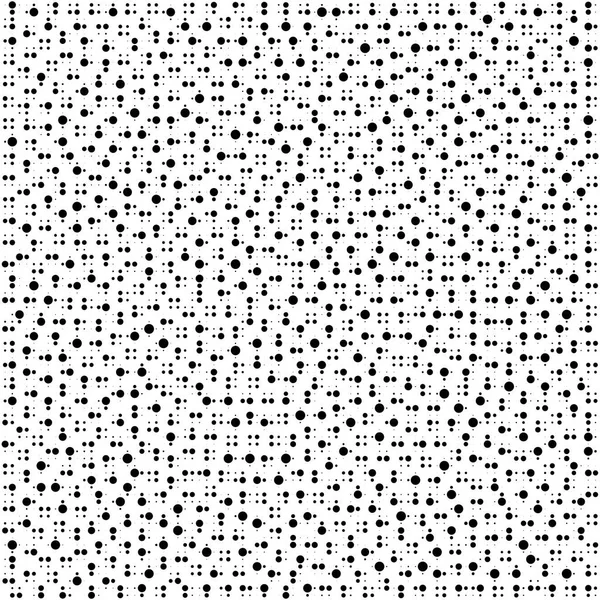 Halbtongepunkteter Hintergrund Punktiertes Vektormuster Chaotische Kreispunkte Isoliert Auf Weißem Hintergrund — Stockvektor