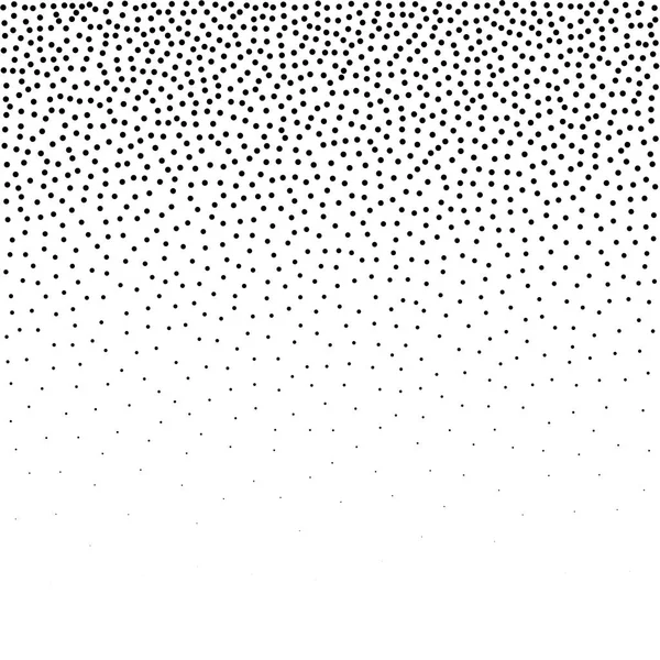 半色调虚线背景 点状矢量图案 在白色背景上孤立的混沌圆点 无缝不对称模式 — 图库矢量图片