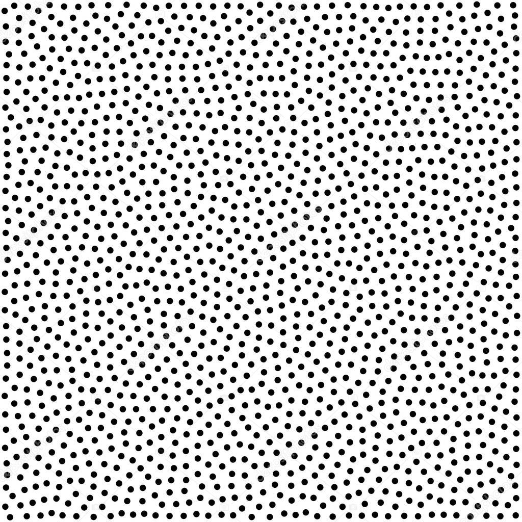  Halftone dotted background. Dotted vector pattern. Chaotic circle dots isolated on the white background.Seamless asymmetrical pattern