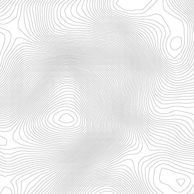 Topografik soyut dağılımı harita arka plan. Yükseklik haritası. İçi boş eğri anahat. Topolojik harita vektör. Coğrafya ve topografya vektör çizim planı.
