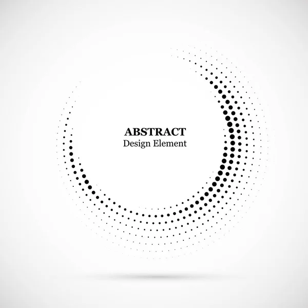 Fondo Punteado Medio Tono Distribuido Circularmente Patrón Vectorial Efecto Medio Ilustración De Stock