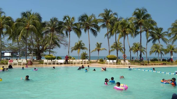 Port Dickson Malezya Şubat 2018 Nsanlar Rahatlamak Port Dickson Malezya — Stok fotoğraf