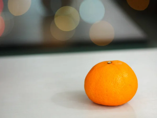 Primer Plano Fruta Naranja Sobre Fondo Blanco — Foto de Stock